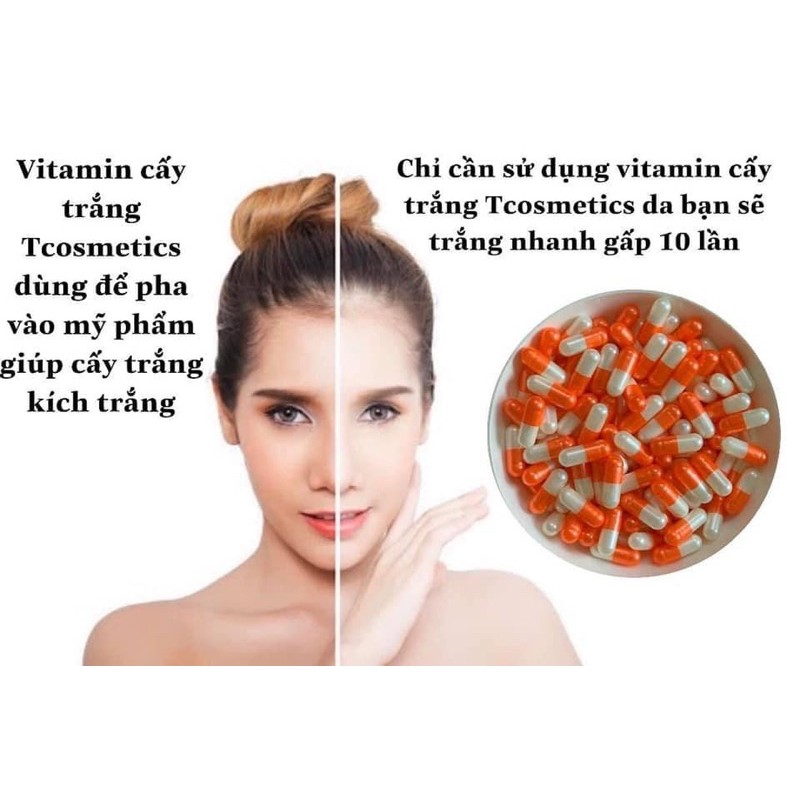 [1 viên] VIÊN CẤY TRẮNG SIÊU TỐC, VIÊN VITAMIN CẤY TRẮNG NHANH GẤP 4-5 LẦN KEM DƯỠNG THƯỜNG