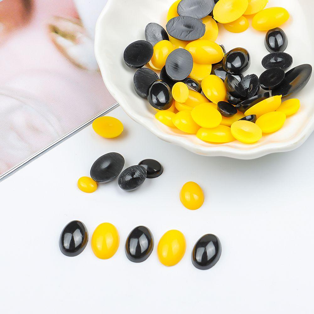 Set 100 Mắt Gấu Bông Bằng Nhựa Màu Đen / Vàng An Toàn Cho Bé