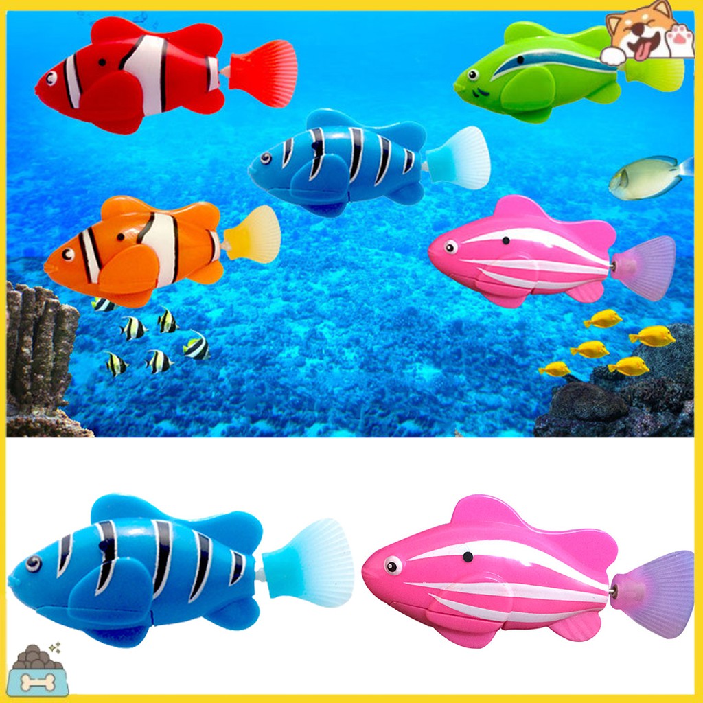 Cá Robot Đồ Chơi Chạy Pin Thiết Kế Vui Nhộn Cho Bé