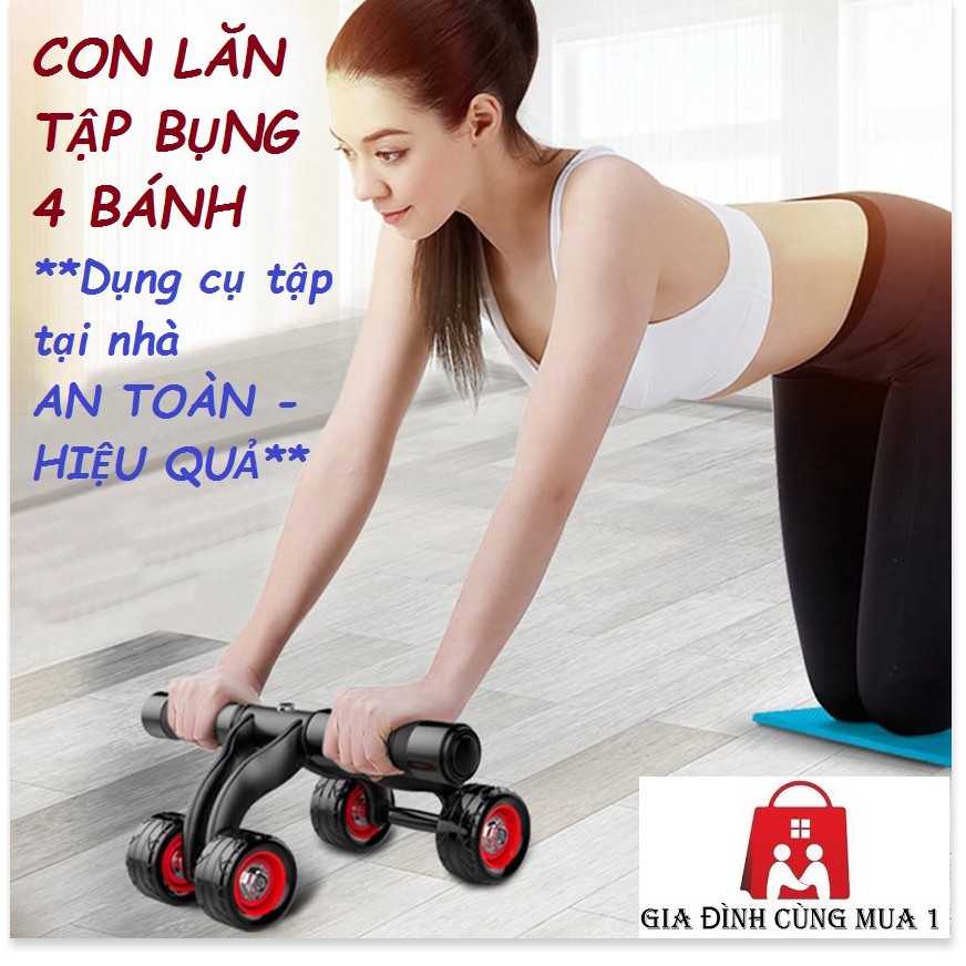 Con Lăn Tập Cơ Bụng, Con Lăn Tập Cơ Bụng 4 Bánh Cao Cấp. Bánh Xe Gập Bụng, con lăn tập cơ bụng, con lăn tập bụng giá