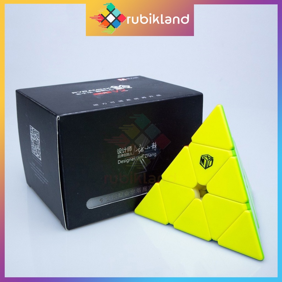 Rubik Tam Giác QiYi X-Man Bell V2 M Pyraminx XMD V2 M Rubic Pyraminx Stickerless Nam Châm Đồ Chơi Trí Tuệ Trẻ Em