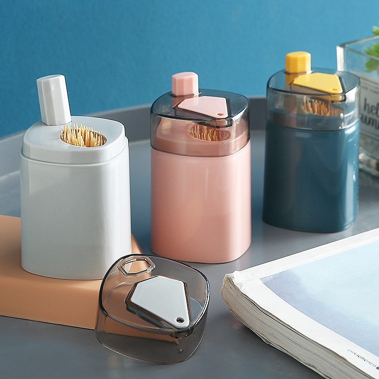 Hộp Đựng Tăm Thông Minh Có Nút Nhấn Tự Động