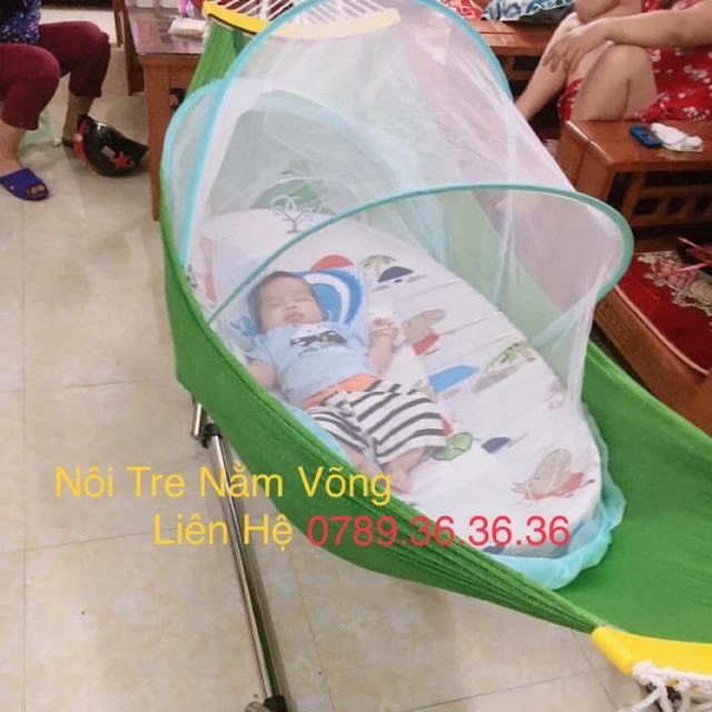 Bộ nôi tre nằm võng đủ size và phụ kiện (Tặng vòng Dâu Tằm)