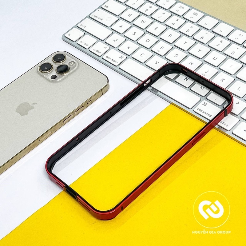 Bumper viền trơn màu đen Lofter cao cấp (tặng cường lực hãng) cho iP 13 Pro Max/13 Pro/ iP 13: