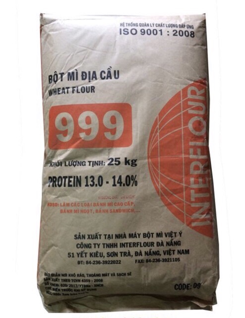 Bột mỳ  Địa Cầu 999 - Bao 25kg