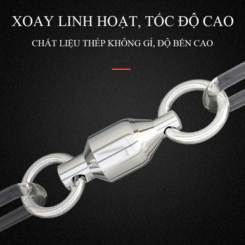 Khóa Số 8 , Ma Ní cao cấp buộc trục câu đài , câu đơn , xoay 360 độ , phôi dầy ,  chống xoắn , chất liệu thép chống gỉ