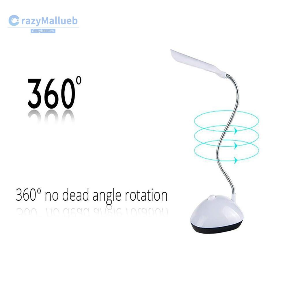 Crazymallueb❤NEW Multifunctional LED Touch Control Desk Lamp USB Rechargeable Bedroom Table Light❤Lighting