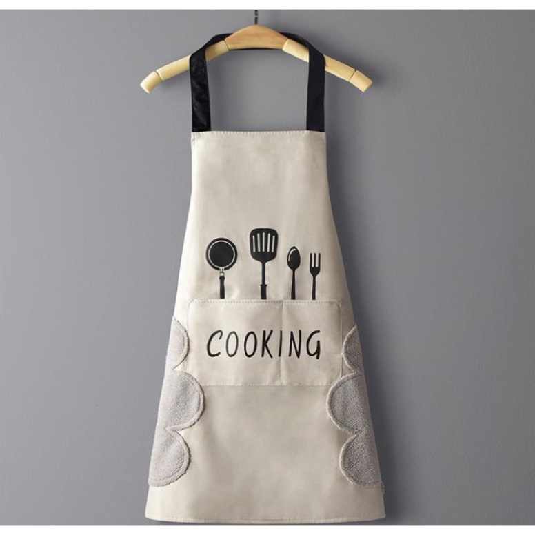 Tạp Dề Cooking,Có Túi Đựng Và Lau Tay,Làm Bếp,Pha Chế,Phục Vụ,Bán Cafe Dễ Thương,Chống Thấm Nước Tốt