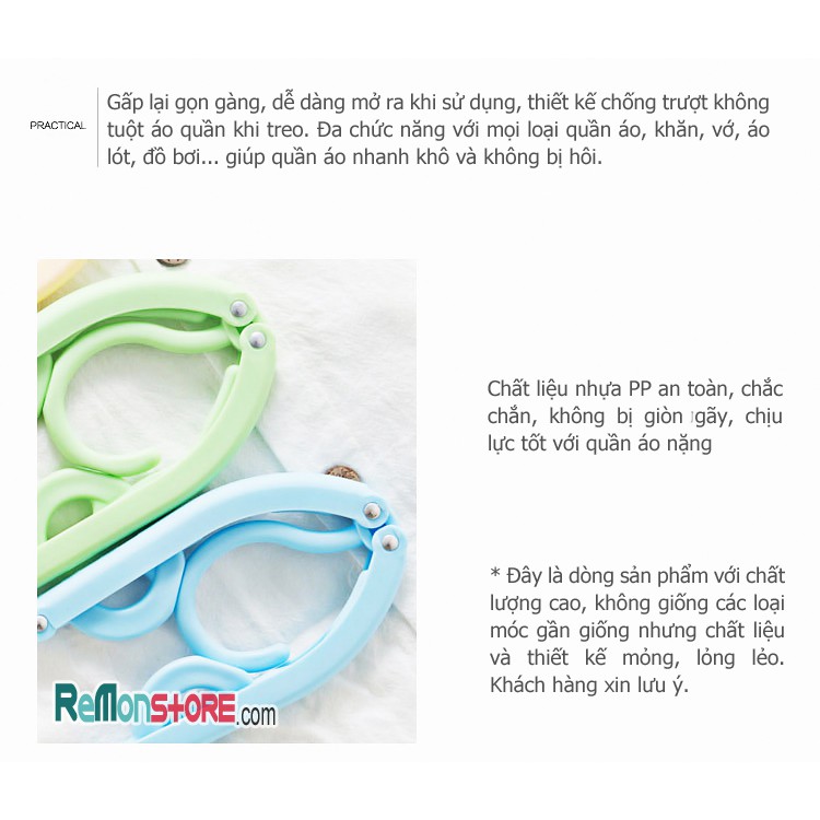 Combo 6 móc quần áo du lịch xếp gọn đa năng _Loại Xịn