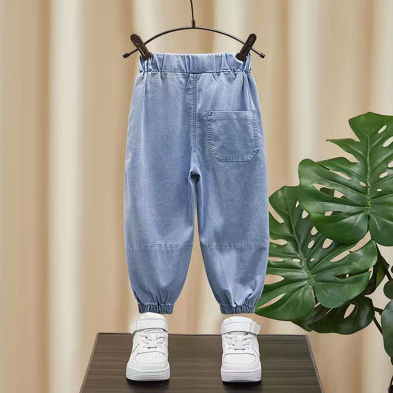 Quần Jean Dài Vải Tencel Mỏng Chống Muỗi Thời Trang Mùa Hè Cho Bé Trai