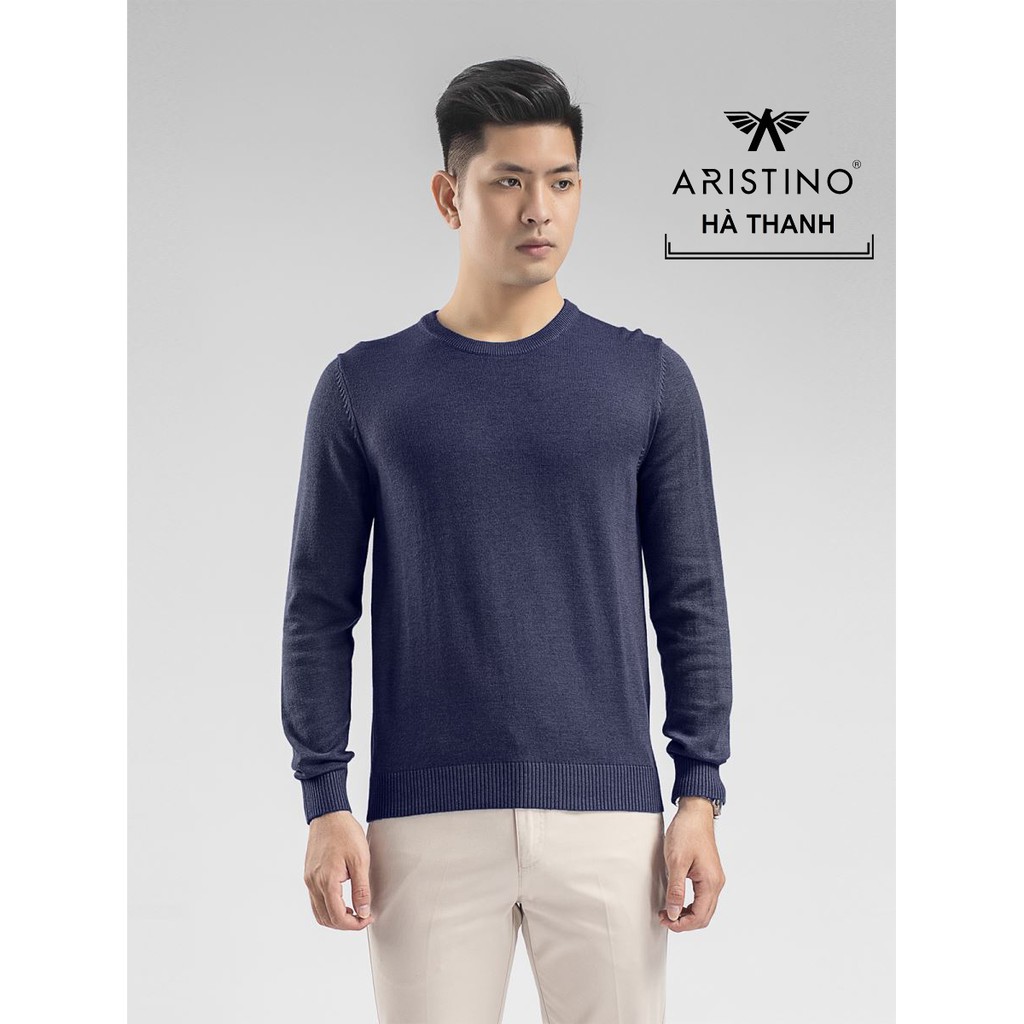 Áo Len Nam Aristino AWO001w8 Màu Xanh Tím Than có S/M/L/XL