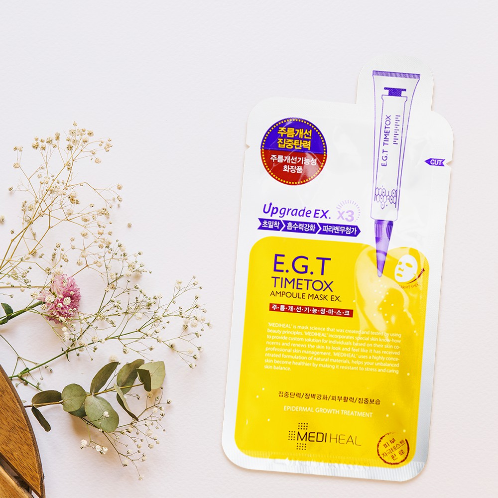 [Mã BMBAU50 giảm 7% đơn 99K] Mặt nạ chứa chất E.G.T giúp tái tạo da Mediheal E.G.T Timetox Ampoule Mask 25ml