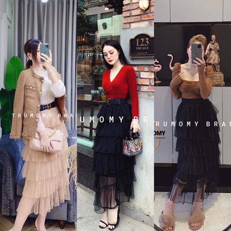 Chân váy lưới tầng QC hàng loại 1 | BigBuy360 - bigbuy360.vn