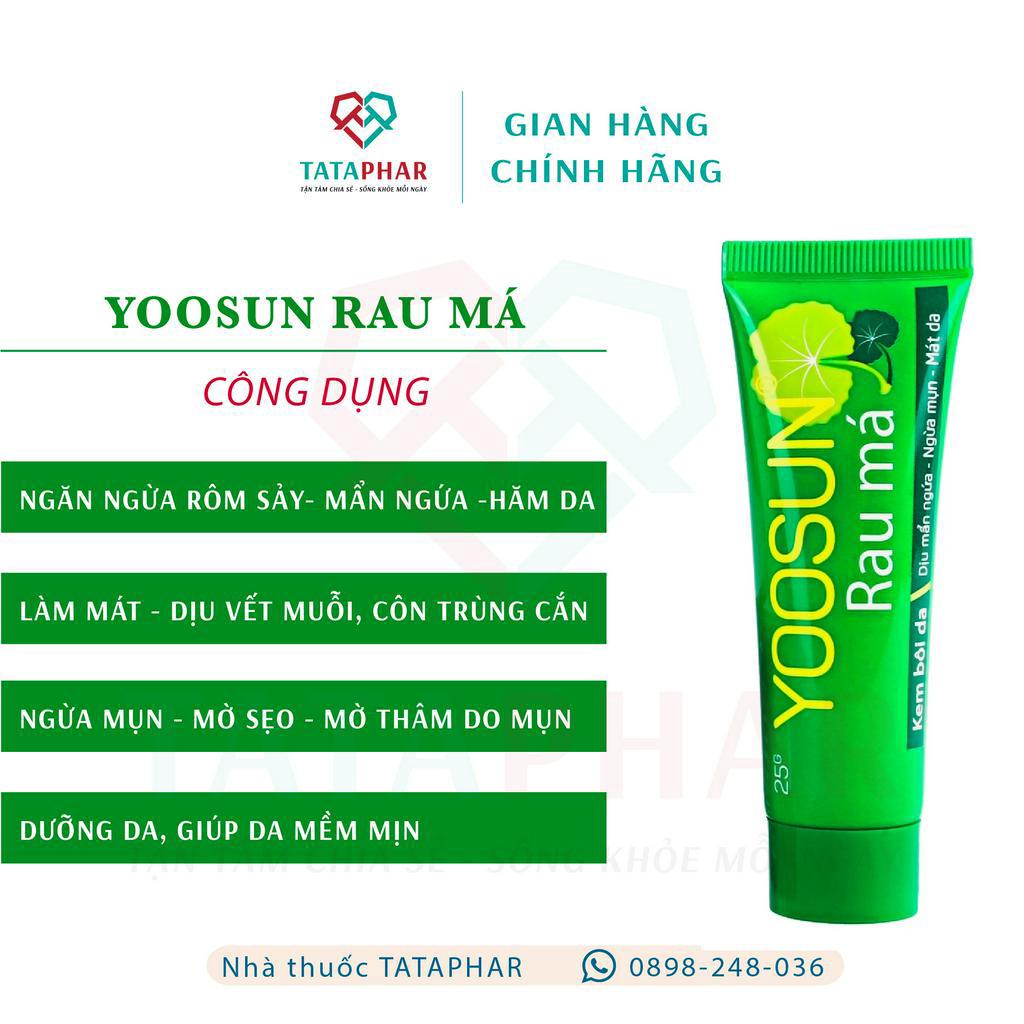 Yoosun rau má - kem bôi da - Dịu mẩn ngứa, ngừa mụn, mát da, ngăn ngừa hăm tã cho bé - Tuýp 25g - Hàng Chính Hãng