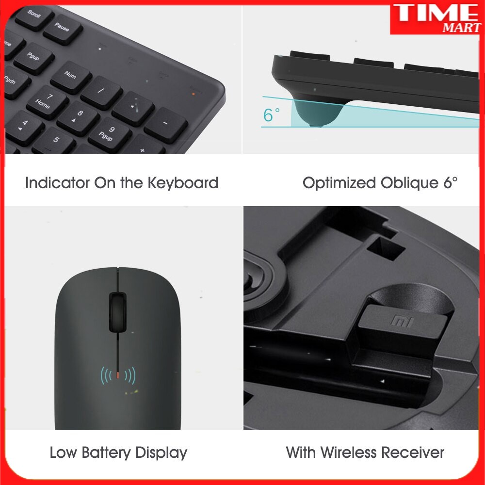 Bộ Phím Chuột Không Dây Xiaomi Mijia WXJS01YM 2.4GHz CHÍNH HÃNG [TIME_MART siêu thị tiện ích gia đình]