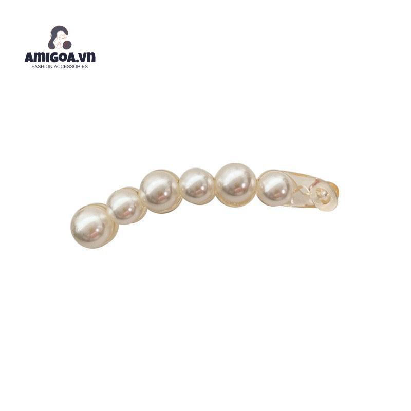 ✨✨Kẹp Tóc Acrylic Ngọc Trai Hình Nón Khí Chất Phụ Kiện Sau Đầu