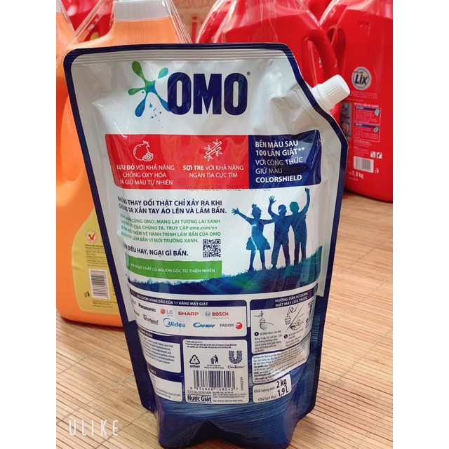 Túi Nước giặt Omo Matic cửa trước Bền Đẹp 2kg