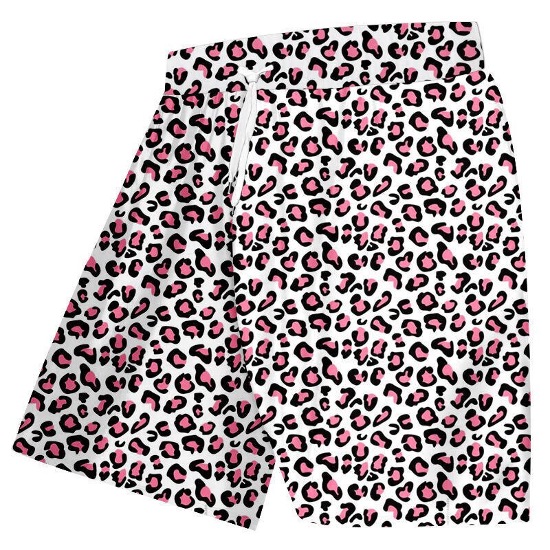 Quần Short nam đi biển in họa tiết báo hồng 3D thời trang mùa hè 2019 XXS-6XL