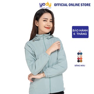 Áo khoác gió nữ YODY áo dù gió 2 lớp chất vải mềm mịn, hạn chế tiếng ồn AKN3002