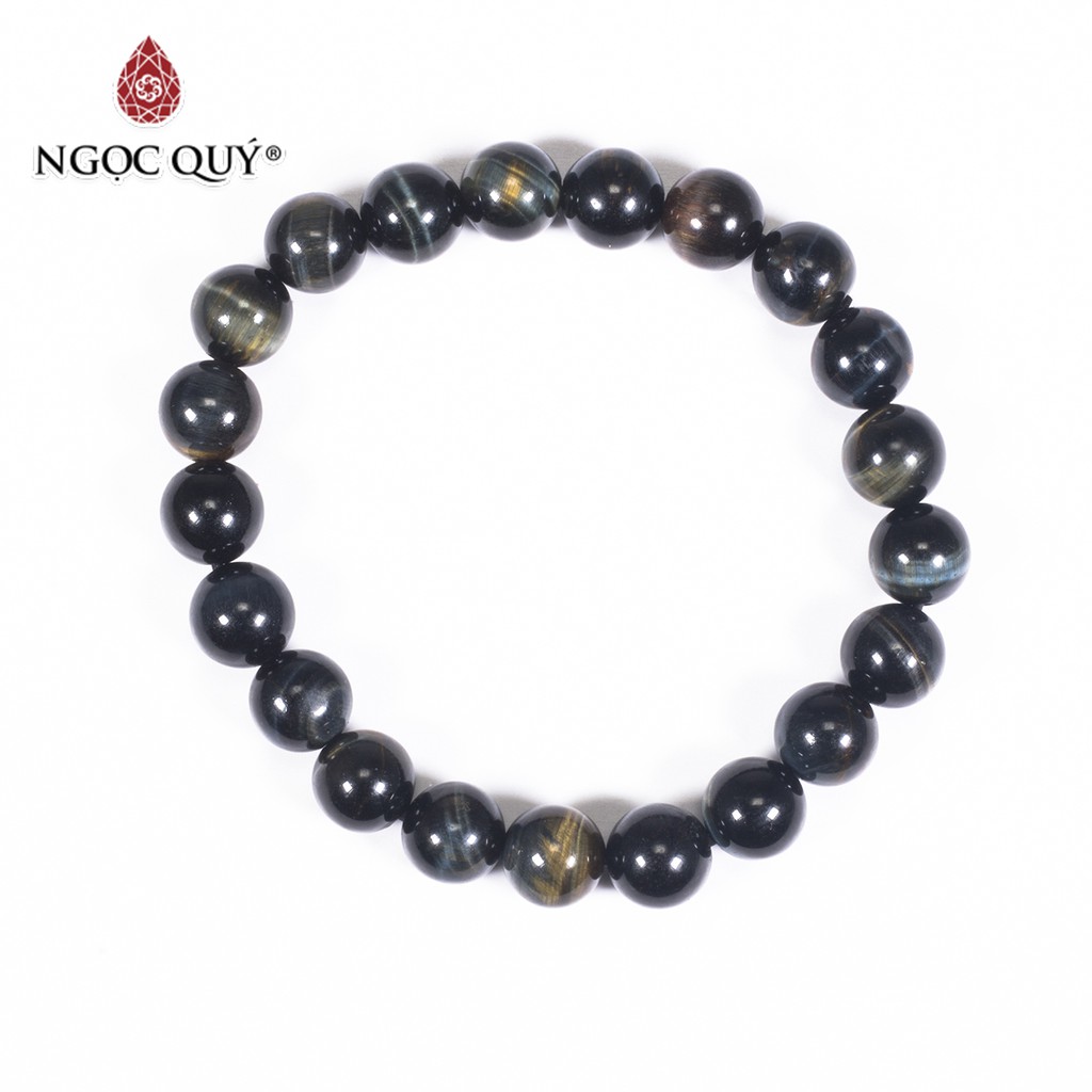 Vòng thạch anh mắt hổ xanh đen tiger's eyes quartz mệnh thủy, mộc - Ngọc Quý