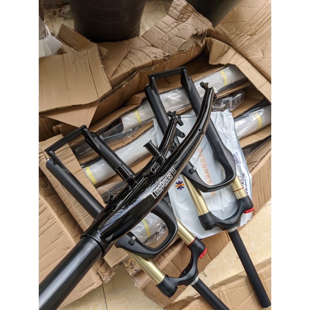 Phuộc thép càng thép xe đạp phuộc đơ touring winspeed long riders 26" phanh V phanh Đĩa