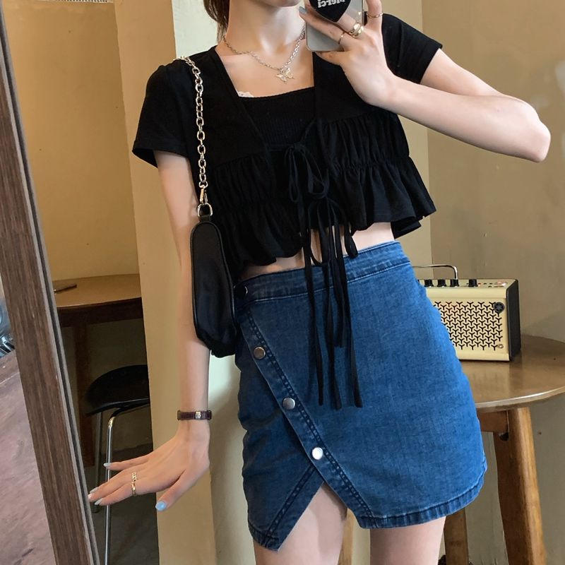 Chân váy denim phong cách hợp thời trang cho nữ D085 | BigBuy360 - bigbuy360.vn