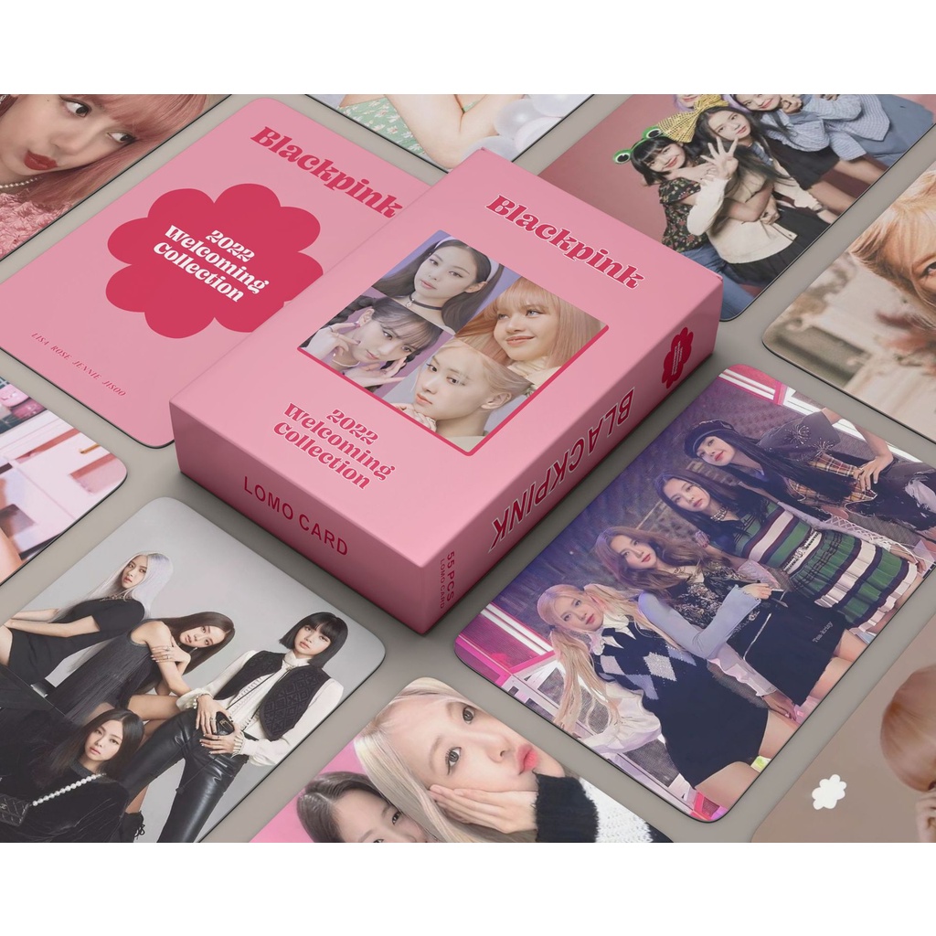 Hộp 54 tấm thẻ hình nhóm nhạc Blackpink 2022 dòng Welcoming Collection
