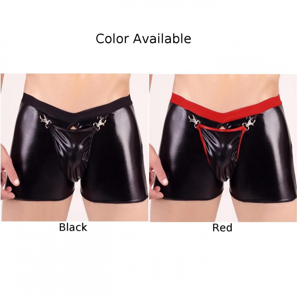 Men\'s Sexy Patent Tights Night Club Stage Knickers Underwear