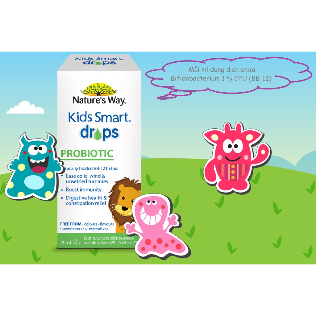 Nature's Way Kids Probiotic bổ sung men vi sinh tốt cho hệ tiêu hoá của bé