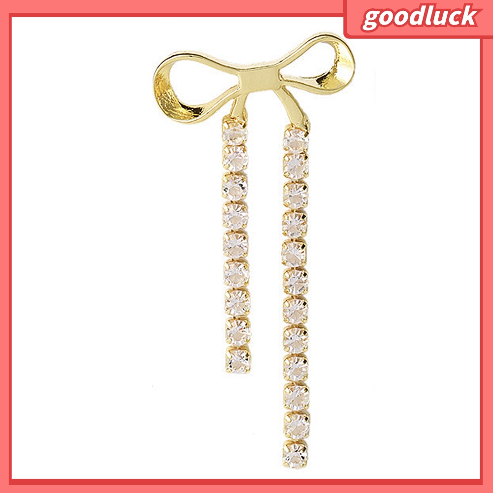 Đôi Bông Tai Dáng Dài Phối Nơ Xinh Xắn Thời Trang Cho Nữ