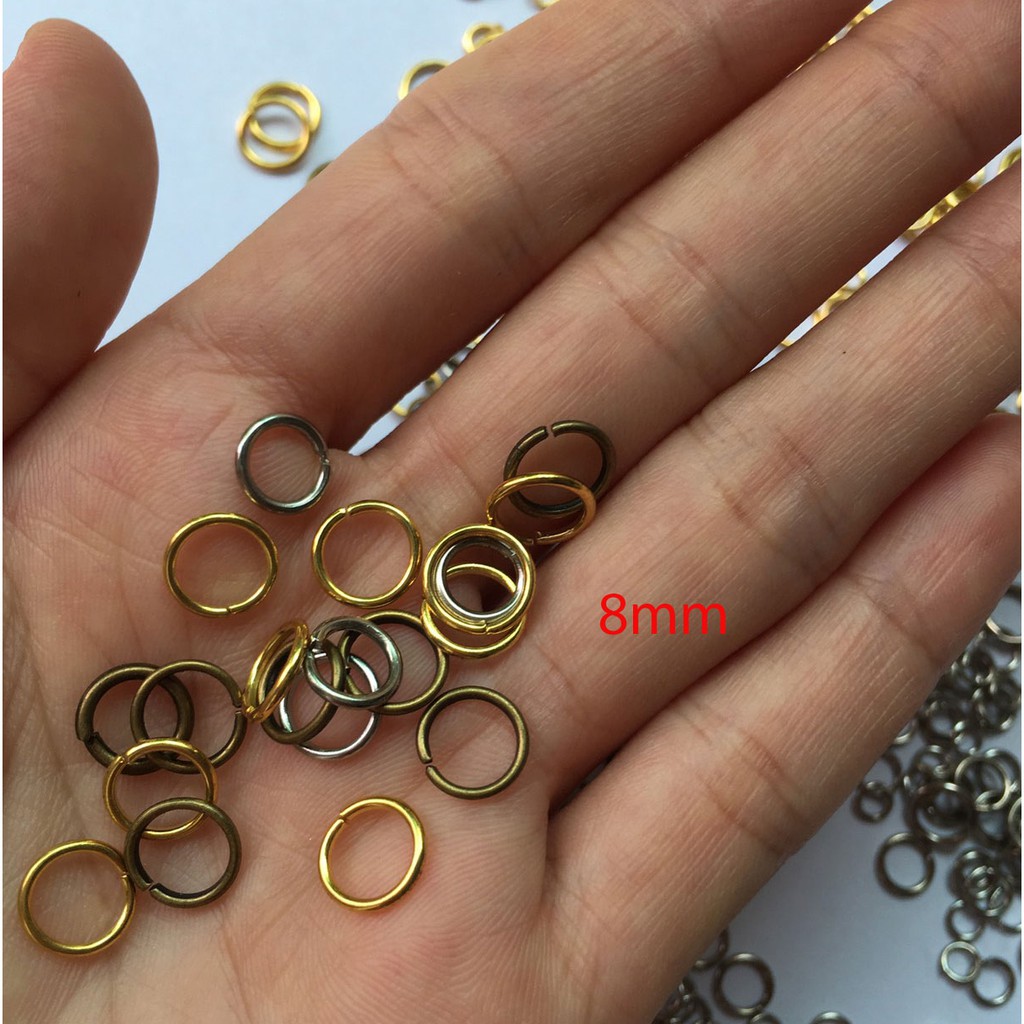 [Mã FAMAYFA giảm 10K đơn 50K] Khoen tròn làm vòng tay handmade hoặc treo vật, chọn size 4-10mm | BigBuy360 - bigbuy360.vn