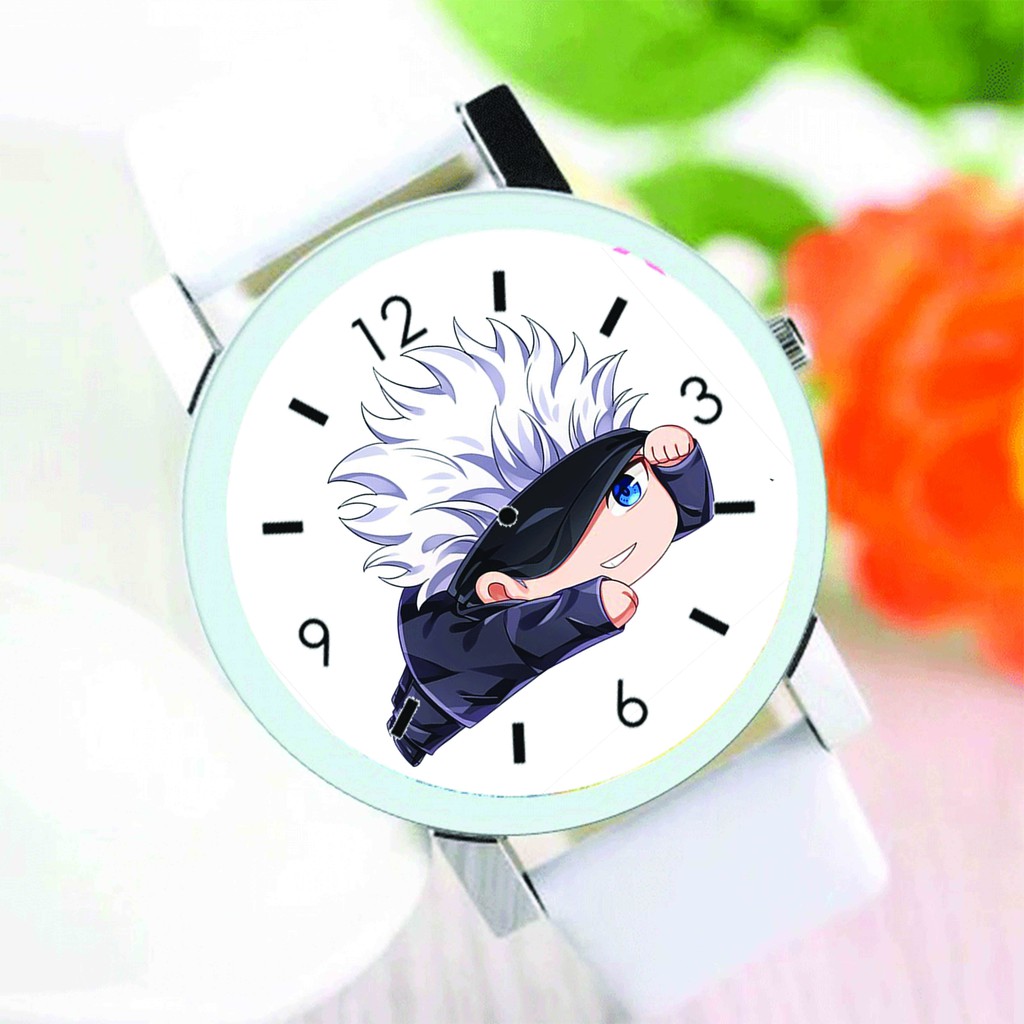 Đồng hồ đeo tay in hình JUJUTSU KAISEN CHÚ THUẬT HỒI CHIẾN ver NẰM nam nữ anime chibi thời trang dễ thương độc đáo