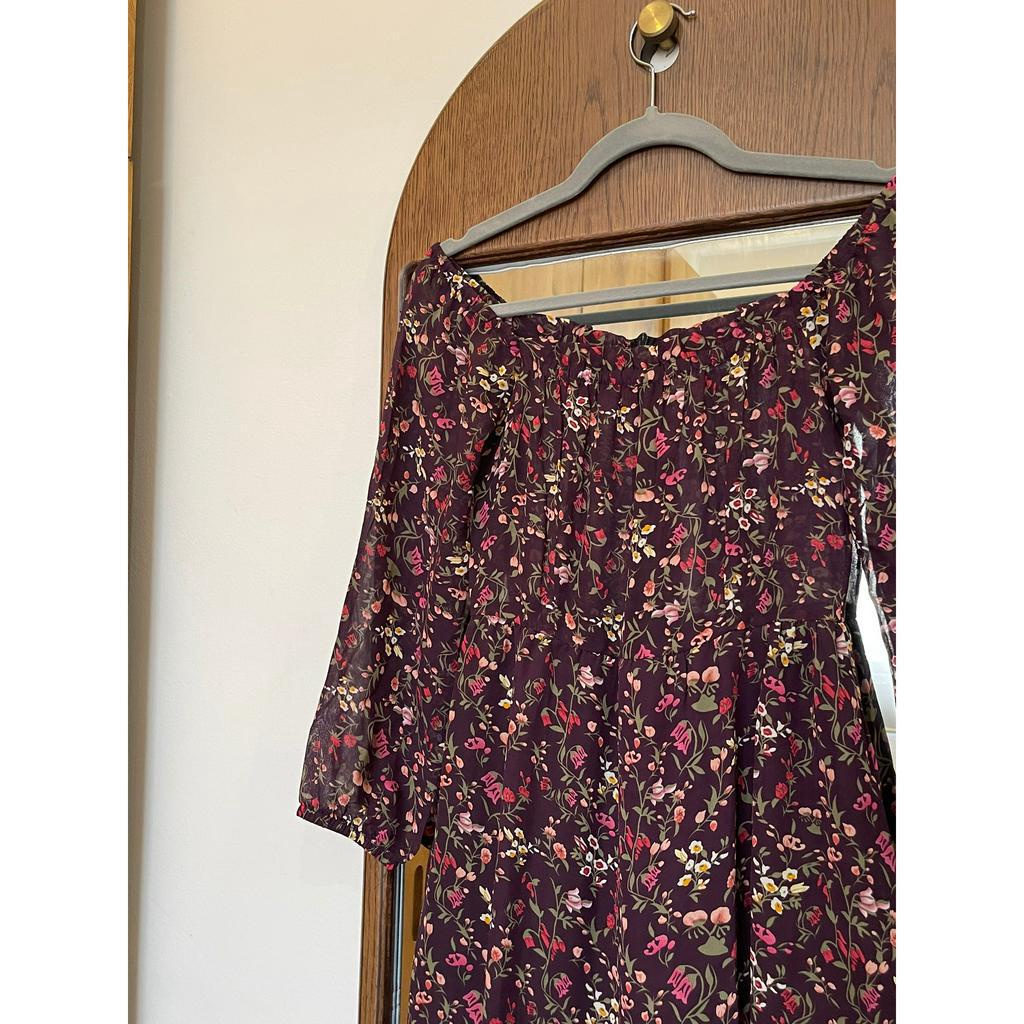 Pass Đầm Voan Hoa Tím của Bleubird