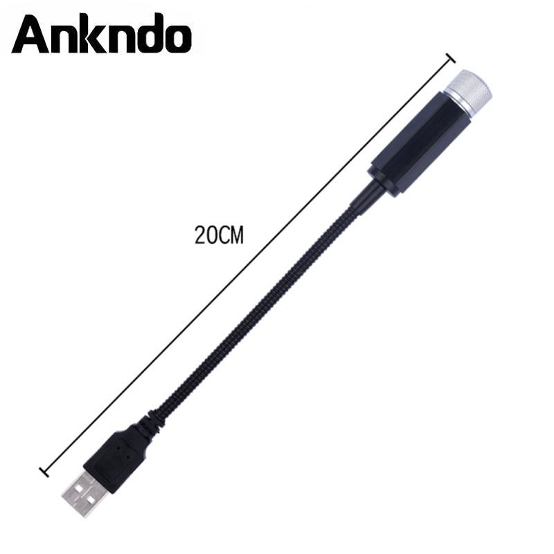 Soi rọi Ankndo cổng USB chiếu ánh sao kích thước nhỏ trang trí cho ô tô