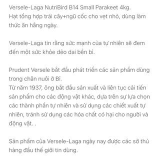 Hạt trái cây B14 cho chim size nhỏ 100gr