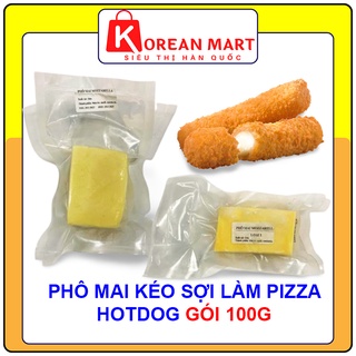 Phô mai kéo sợi Mozzarella Đức gói 100g dùng làm hotdog, Pizza...