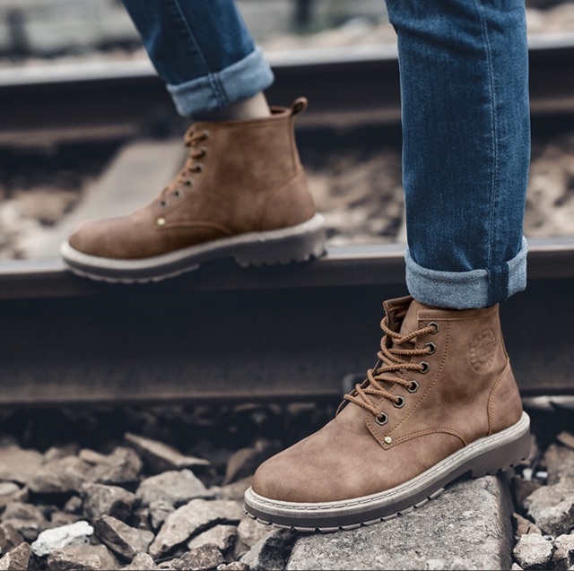 Giày nam cao cổ sneaker cao bồi hoang dã | BigBuy360 - bigbuy360.vn