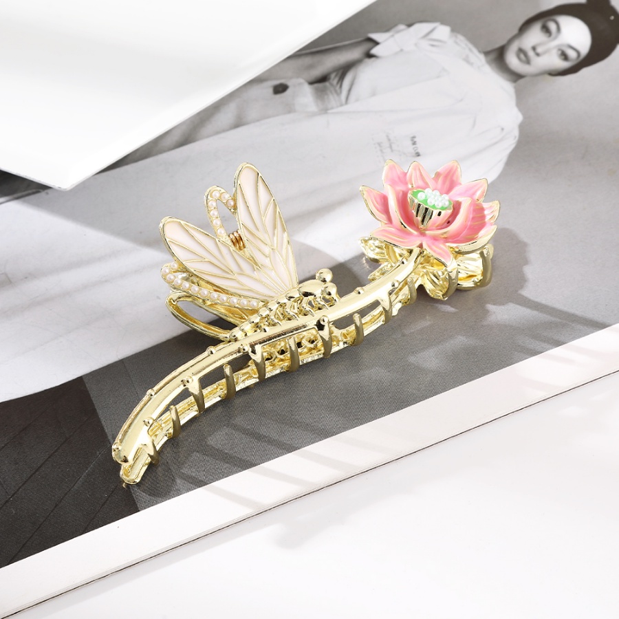 Kẹp Tóc Đuôi Ngựa Hình Hoa Đính Ngọc Trai Thanh Lịch