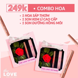 Set Quà Giới Hạn Hoa Sáp Thơm + Son The Love