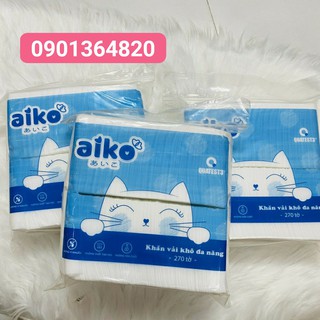 Aiko. khăn vải khô đa năng aiko 270 tờ/300g