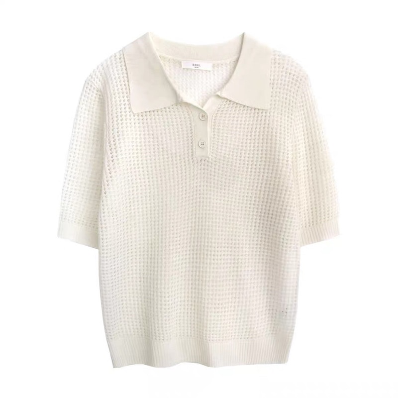 [Ảnh thật/Video] Áo croptop DING mongtogi cúc ngực cổ đức thiết kế đan Hàn Quốc