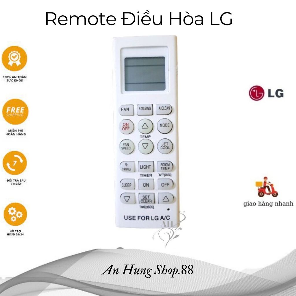 Điều khiển điều hòa LG Inverter dài -Remote sử dụng cho máy lạnh LG 2 chiều