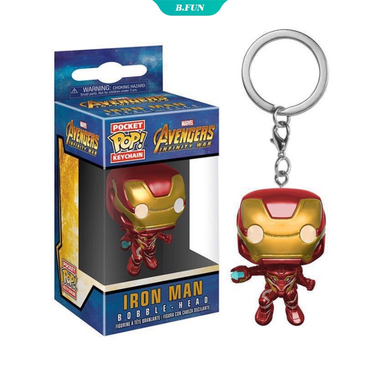 Móc Khóa In Hình Nhân Vật Thanos/Người Sắt/Người Sắt Trong Phim Infinity War