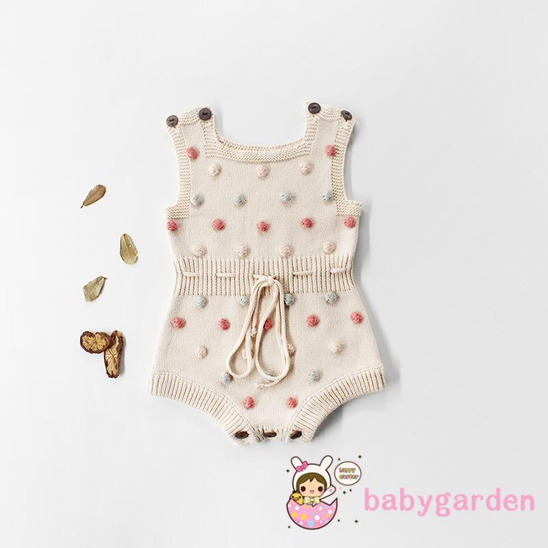 Áo liền quần cổ yếm dây rút đáng yêu cho bé gái