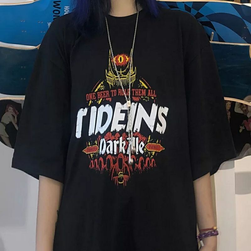 Áo Thun Tay Lỡ Form Rộng Unisex Ulzzang TIDEINS
