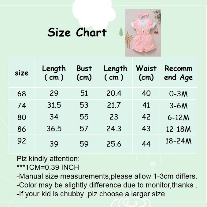 Set 3 món Mikrdoo gồm áo tay ngắn in hình thỏ + quần chấm bi + băng đô cài tóc thời trang mùa hè cho bé gái sơ sinh