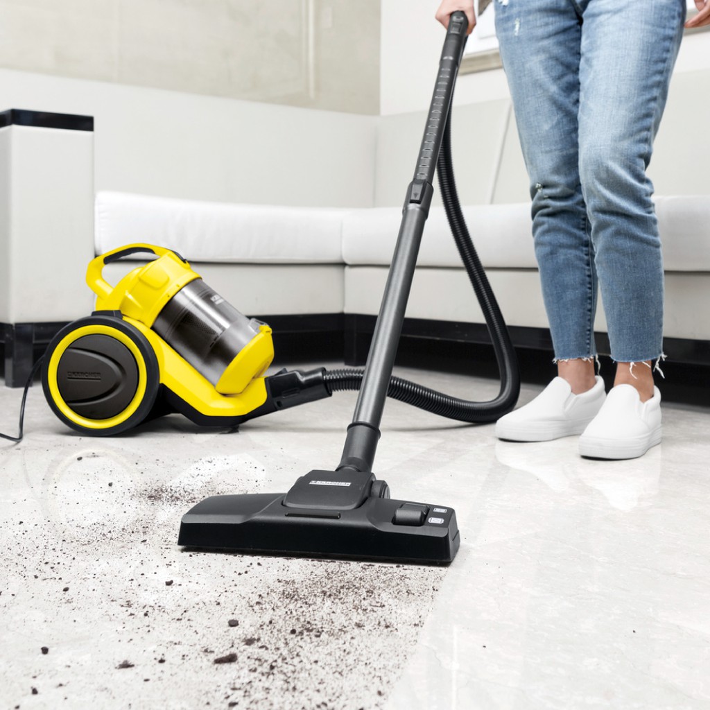 Máy hút bụi khô không dùng túi lọc bụi Karcher VC 3 Plus công suất 1100w màu vàng - bảo hành 18 tháng