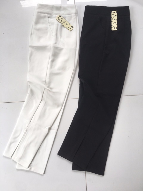 Quần baggy nữ xẻ tà chất liệu tuyết mưa cao cấp