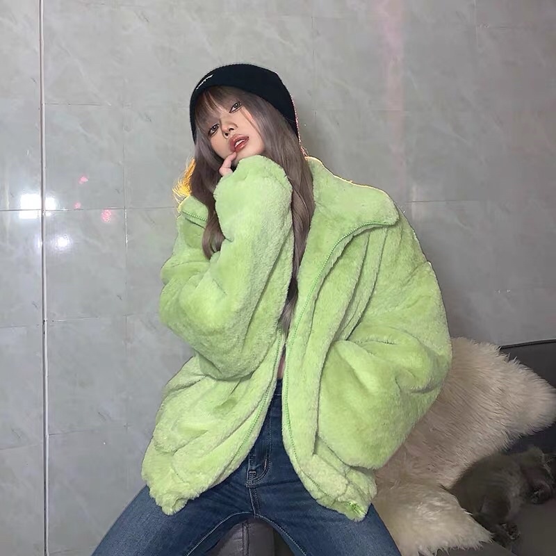 TKLIHN Áo khoác Lông ulzzang Croprop HOT FASHIONITA cá tính HOT TREND 2021 KÈM 2 ẢNH THẬT Ở CUỐI