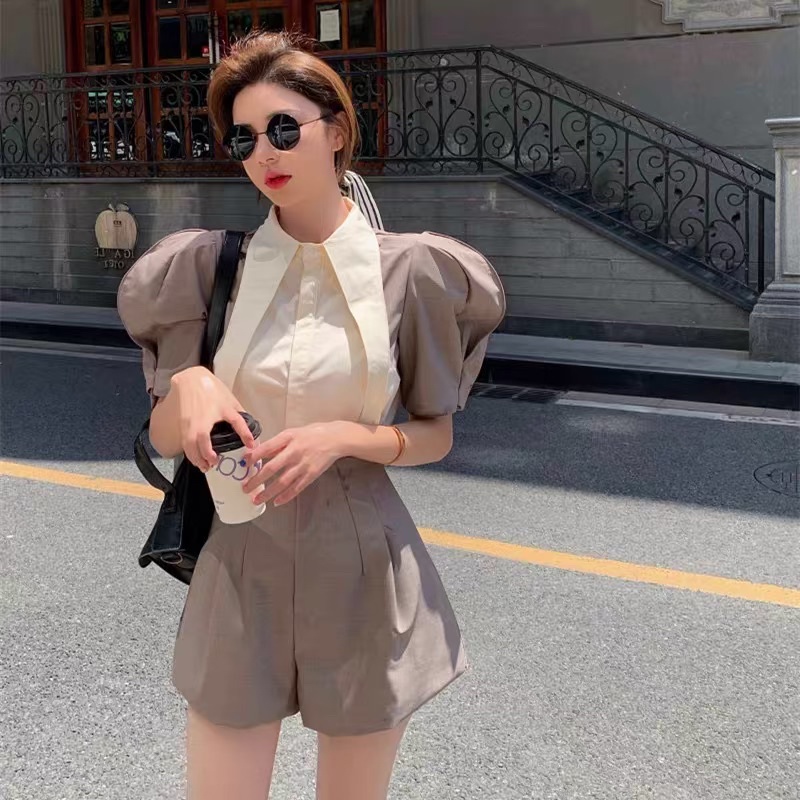 DEAL SỐC Fullset áo quần tay bồng Coffee Road (Đọc kĩ mô tả)